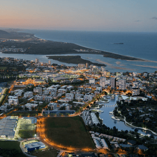 Sunshine Coast future city centre at night